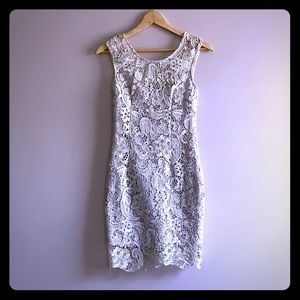 Silver lace dress